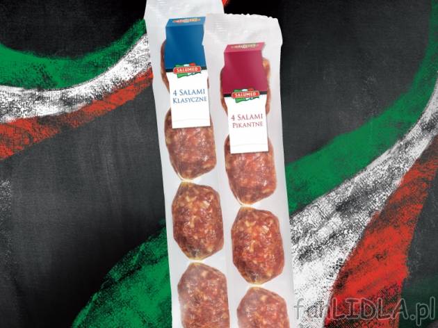 Salami , cena 7,99 PLN za 129/150 g, 100 g = 6,66/5,33 PLN. 
- Pyszne kompozycje ...