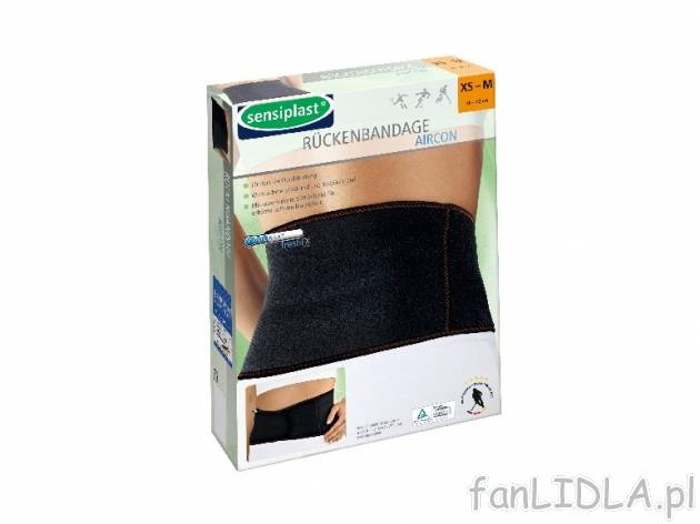 Opaska na plecy Sensiplast, cena 19,99 PLN za 1 opak. 
- opaski Aircon 
- możliwość ...