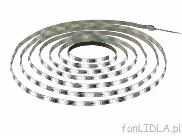 Taśma LED , cena 89,90 PLN 
- taśma świetlna ok. 5 m, przewód doprowadzający ...