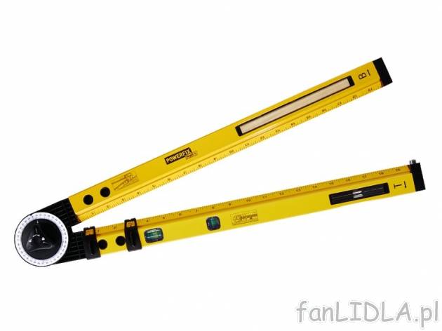 Kątomierz z poziomnicą Powerfix, cena 39,99 PLN za 1 szt. 
- do przenoszenia lub ...