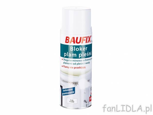 Spray przeciw pleśni 400 ml , cena 14,99 PLN za 1 opak. 
- biała kryjąca powłoka ...