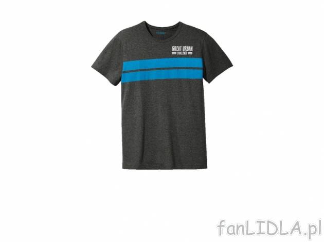 T-shirt męski Livergy, cena 19,99 PLN za 1 szt. 
- z miękkiego, pojedynczego jerseyu ...