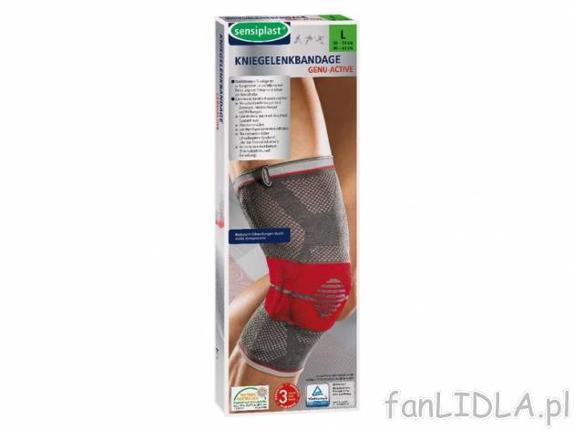 Opaska na kolano Sensiplast, cena 34,99 PLN za 1 szt. 
- do wspierającego zastosowania ...