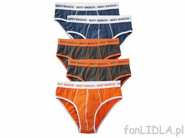 Slipy 5 sztuk Livergy, cena 24,99 PLN za 1 opak. 
- rozmiary: M-XXL 
- 3 zestawy ...