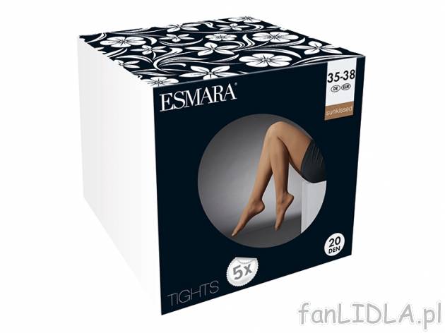Podkolanówki lub rajstopy Esmara, cena 12,99 PLN za 1 opak. 
- rajstopy: 
- 5 par ...