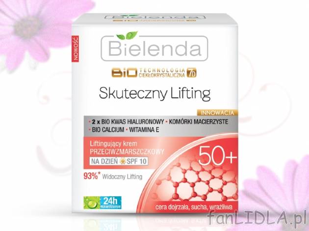 Bielenda Krem przeciwzmarszczkowy , cena 14,99 PLN za 50 ml, 100 ml=29,98 PLN. 
- ...