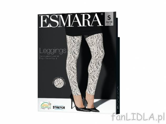 Legginsy Esmara, cena 17,99 PLN za 1 opak. 
- z miękkiego, pojedynczego jerseyu ...
