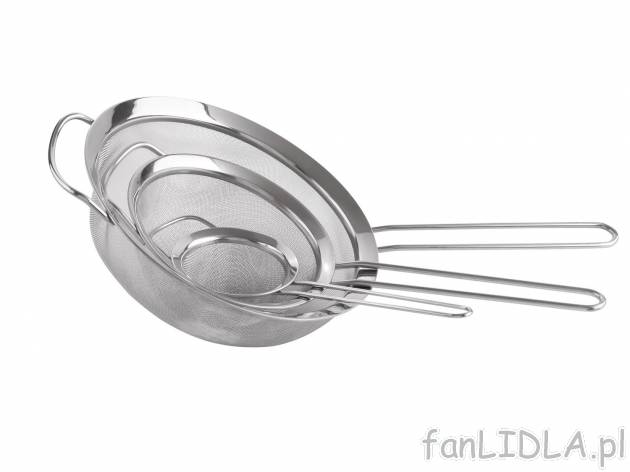 Zestaw 3 sitek kuchennych , cena 24,99 PLN 
- z cienkiej, drucianej plecionki ze ...