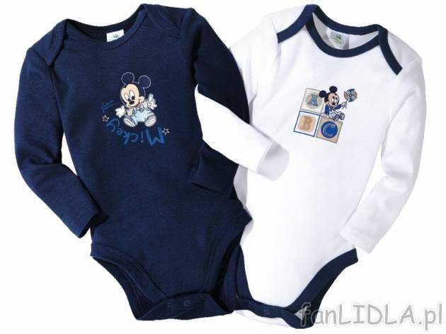 Body niemowlęce 2 szt. , cena 19,99 PLN za 1 opak. 
- z przyjemnie miękkiej tkaniny ...