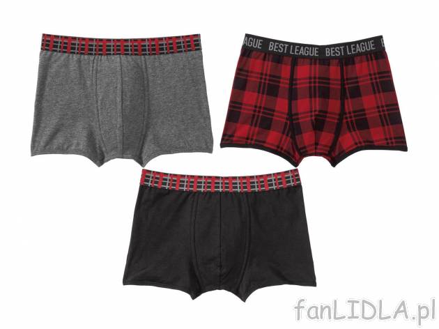 Bokserki męskie, 3 pary , cena 24,99 PLN 
- rozmiary: M-XXL (nie wszystkie wzory ...