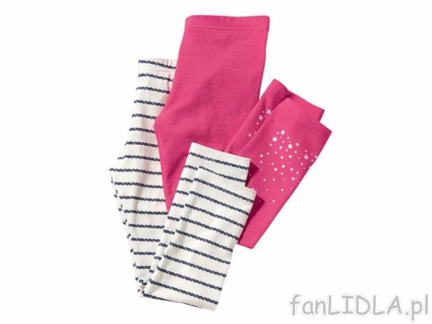 Legginsy 2 szt. Lupilu, cena 21,99 PLN za 1 opak. 
- 2 zestawy 
- materiał: 95% ...