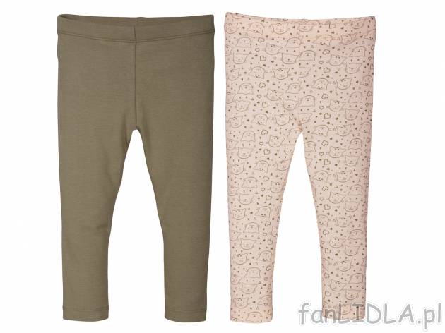 Legginsy niemowlęce, 2 pary* , cena 6,50 PLN 
- 95% bawełna, 5% elastan 
- rozmiary: ...