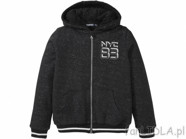 Bluza polarowa , cena 34,99 PLN. Bluza z z kapturem, zapinana na zamek błyskawiczny ...