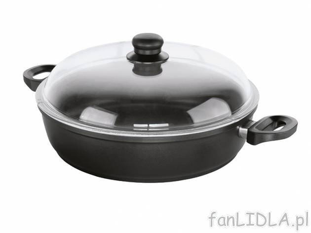 Patelnia 32 cm Ernesto, cena 69,00 PLN za 1 opak. 
- ze szklaną pokrywką 
- ...