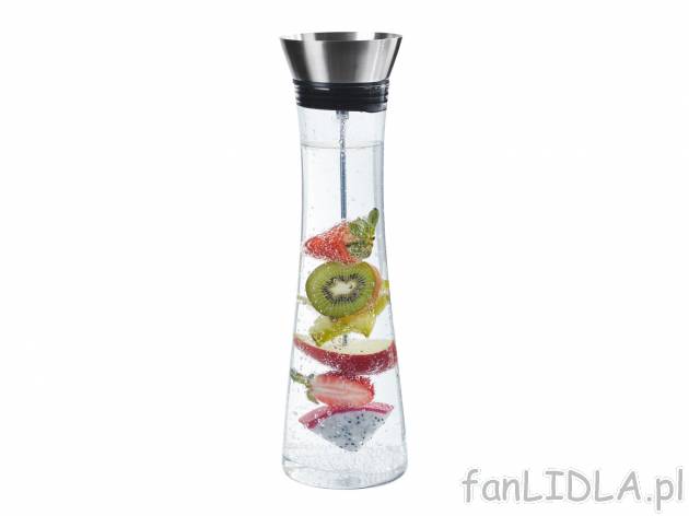 Karafka , cena 49,99 PLN  
-  poj. 1 l
-  ręcznie robione szkło
-  stal nierdzewna