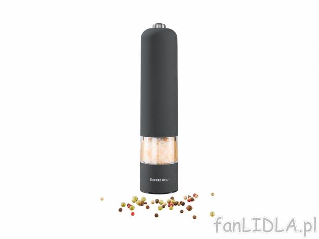 Elektryczny młynek do soli lub pieprzu , cena 29,99 PLN 
- ok. 22,2 x 5,2 cm (wys. ...