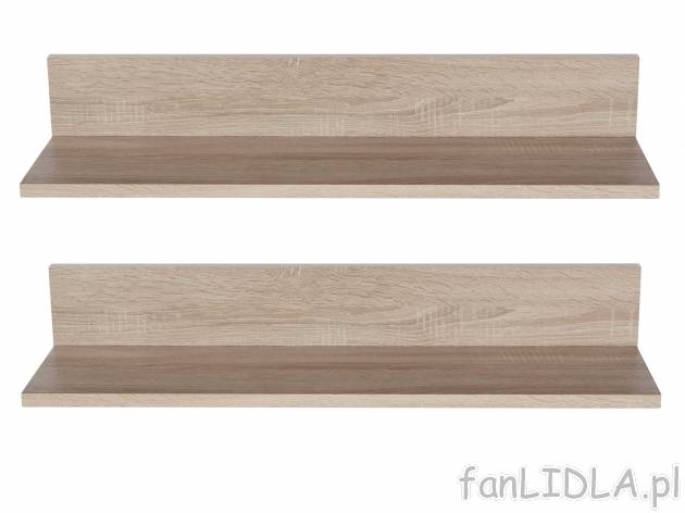 Komplet 2 półek ściennych , cena 69,90 PLN 
- ok. 80 x 16 x 20,5 cm (szer. x ...