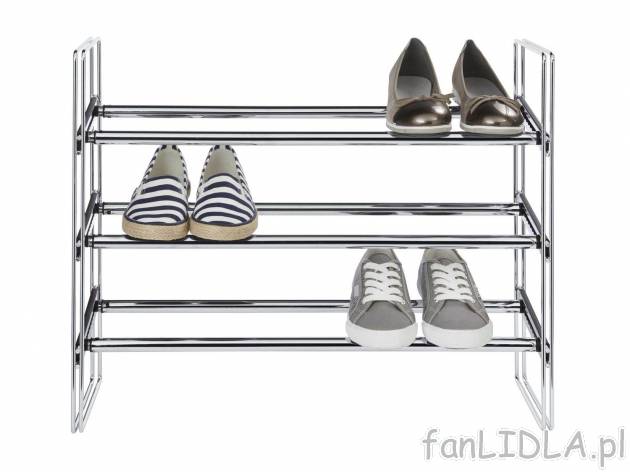 Rozsuwany regał na buty , cena 64,90 PLN 
- ok. 64-119 x 50,5 x 22,5 cm (szer. ...