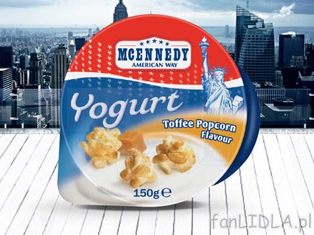 Jogurt w stylu amerykańskim , cena 1,00 PLN za 150 g/1 opak., 100 g=0,89 PLN. 
Rozpieść ...