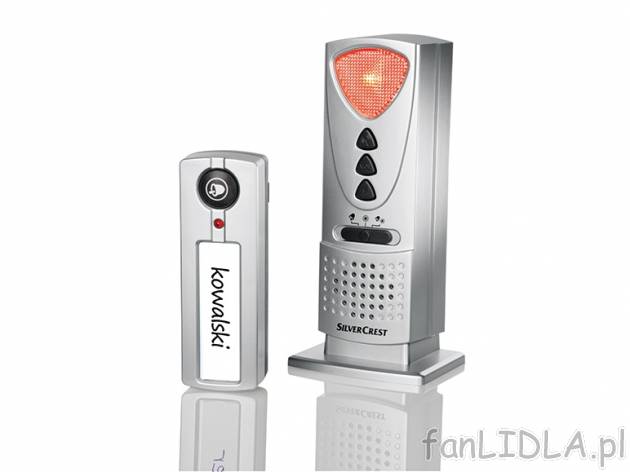 Dzwonek do drzwi sterowany radiowo Silvercrest, cena 29,99 PLN za 1 opak. 
- z 3 ...