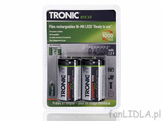 Akumulatorki mignon Ni- Mh Tronic, cena 14,99 PLN za 1 opak. 
- naładowane &ndash; ...