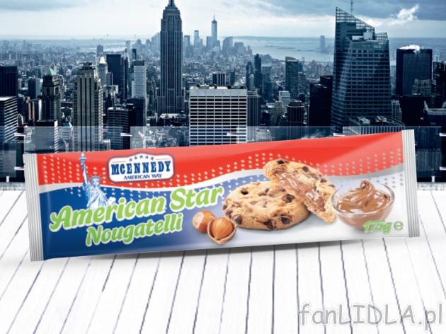 Ciasteczka American Star , cena 4,00 PLN za 175 g/1 opak., 100 g=2,85 PLN. 
Pyszne, ...