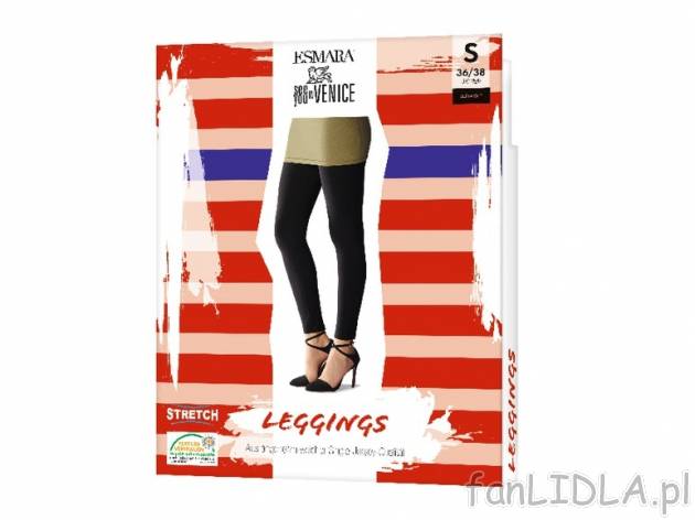 Legginsy Esmara, cena 17,99 PLN za 1 szt. 
- 3 wzory do wyboru 
- materiał: 62% ...