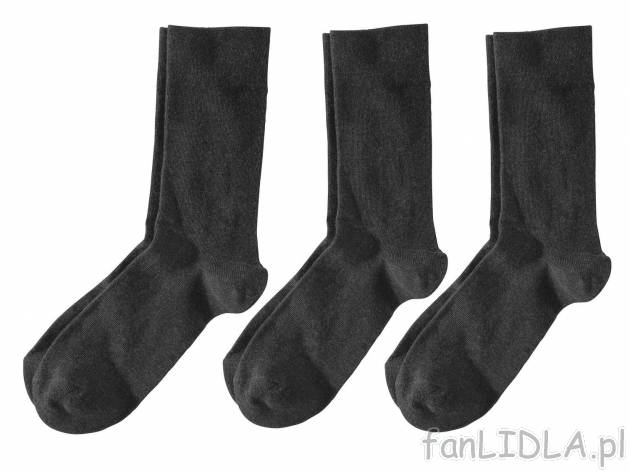 Skarpety, 3 pary , cena 12,99 PLN  
-   rozmiary damskie: 35-42, męskie: 39-46