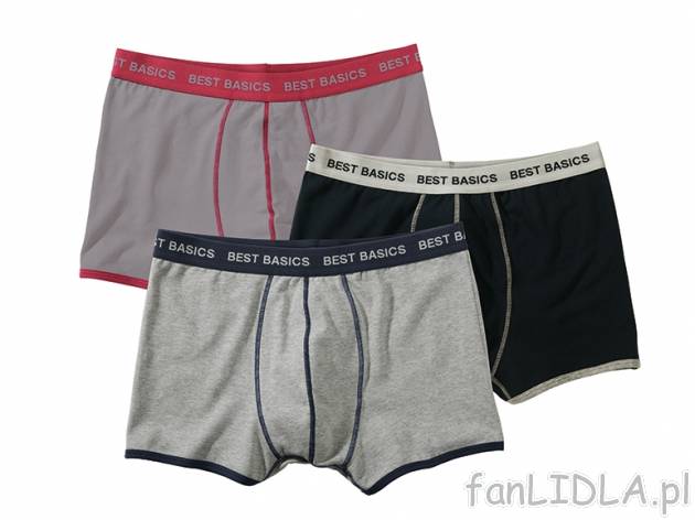Bokserki 3 pary lub slipy 5 par Livergy, cena 29,99 PLN za 1 opak. 
- materiał: ...