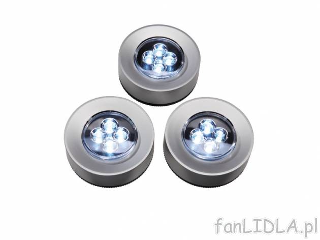 Lampki LED 3 szt. , cena 14,99 PLN za 1 opak. 
- łatwe mocowanie dzięki paskom ...