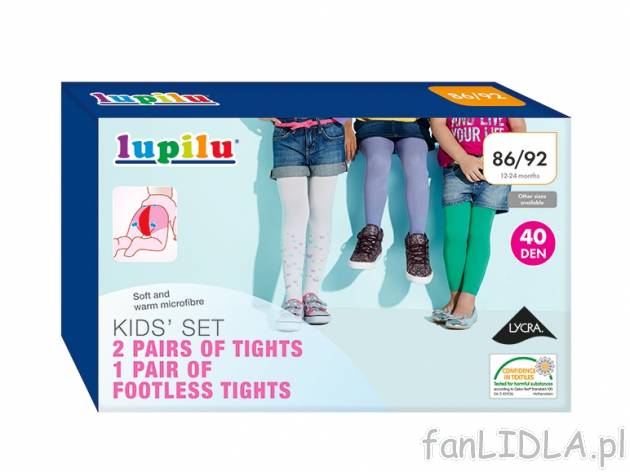 Zestaw: 2 pary legginsów i 1 para rajstop lub 1 para legginsów i 2 pary rajstop ...