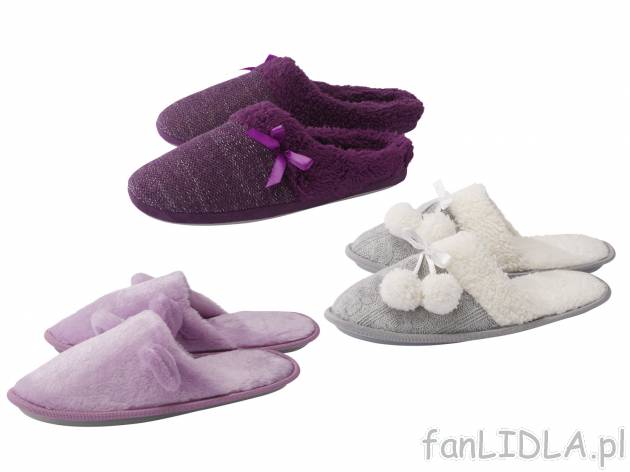 Kapcie damskie , cena 17,99 PLN  
-  rozmiary: 36-41