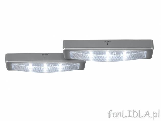 Oświetlenie, lampki LED, 2 szt., cena 19,99 zł za 1 opak. 
- wymiary: każda ...
