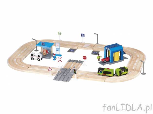Drewniana autostrada, 57 elementów , cena 85,00 PLN 
- samojezdny autobus na baterie
- ...
