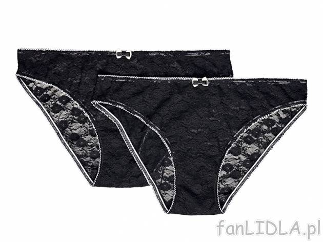 Majtki z koronką, 2 pary Esmara, cena 19,99 PLN za 2 pary 
- typu hipster lub figi ...