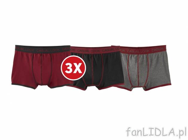 Bokserki, 3 pary* , cena 6,67 PLN 
- 95% bawełna, 5% elastan (creora®)
- rozmiary: ...