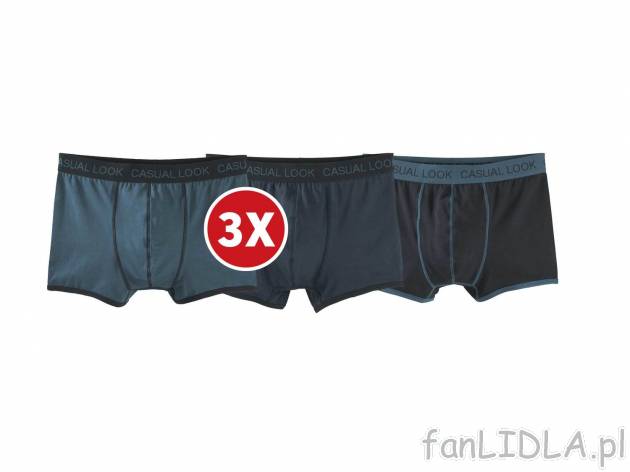Bokserki, 3 pary* , cena 6,67 PLN 
- 95% bawełna, 5% elastan (creora®)
- rozmiary: ...