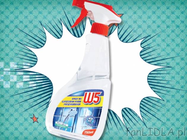 Spray do czyszczenia kabin prysznicowych , cena 4,44 PLN za 750 ml/1 opak., 1l=5.92 ...