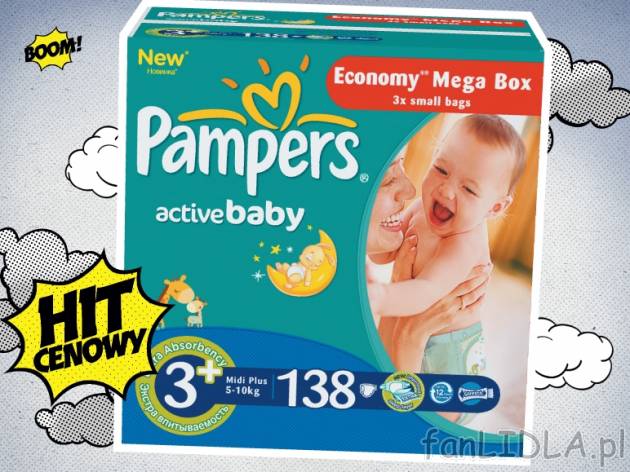 Pampers pieluszki , cena 88,00 PLN za 132 / 162 / 186szt., 1 opak, PLN. 
- Junior ...