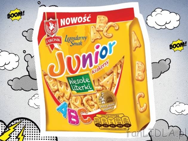 Lajkonik wesołe literki krakersky lub talarki krakowskie , cena 2,39 PLN za 140 ...