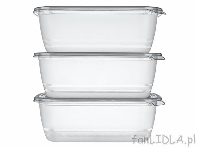 Zestaw pojemników , cena 9,99 PLN  
-  3 x 1,9 l
