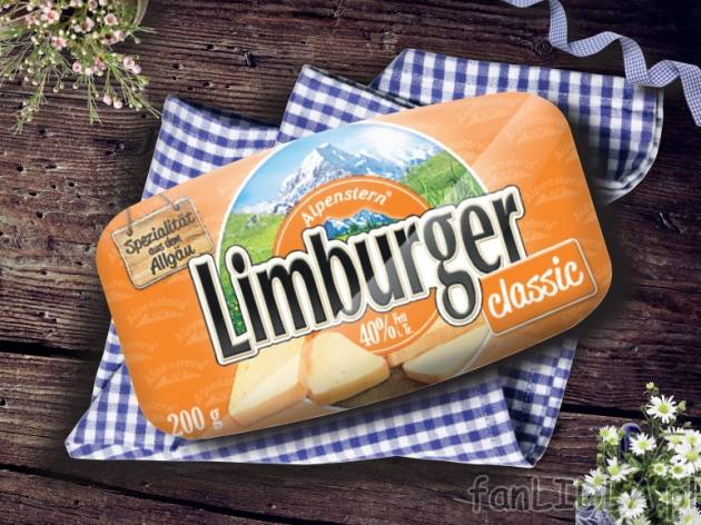 Ser Limburger , cena 4,99 PLN za 200 g/ 1 opak., 100g=2,50 PLN. 
- Doskonały, delikatny ...