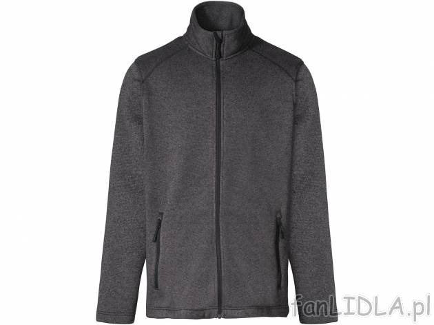 Bluza polarowa, męska , cena 44,99 PLN. Sportowa bluza zapinana na zamek i z wysokim ...