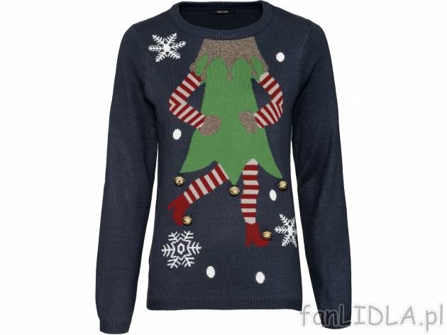 Sweter damski , cena 39,99 PLN  
-  rozmiary: XS-L
-  ozdobne dzwoneczki