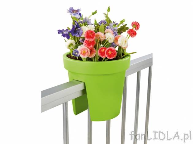 Doniczka na balustradę Florabest, cena 12,99 PLN za 1 szt. 
- 5 kolorów do wyboru ...