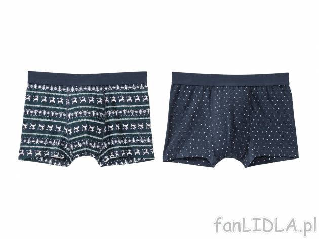 Bokserki męskie, 2 pary , cena 19,99 PLN 
- materiał: 95% bawełna, 5% elastan ...