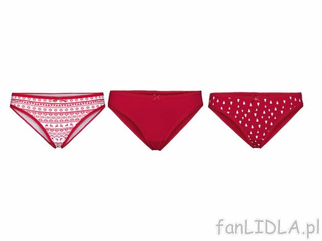 Majtki damskie, 3 pary , cena 19,99 PLN 
- materiał: 95% bawełna, 5% elastan ...