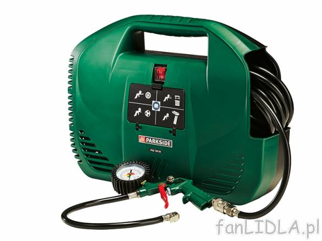 Kompresor bezolejowy z manometrem 1100 W Parkside PKZ 180 A1, cena 249,00 PLN za ...