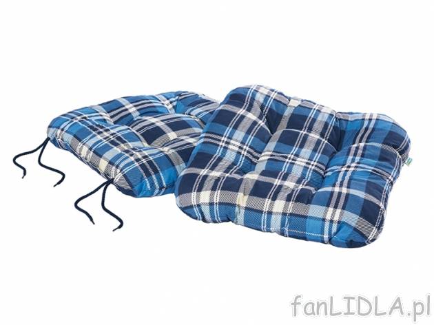 Poduszki na krzesło 2 szt. Florabest, cena 19,99 PLN za 1 opak. 
- wyściółka ...