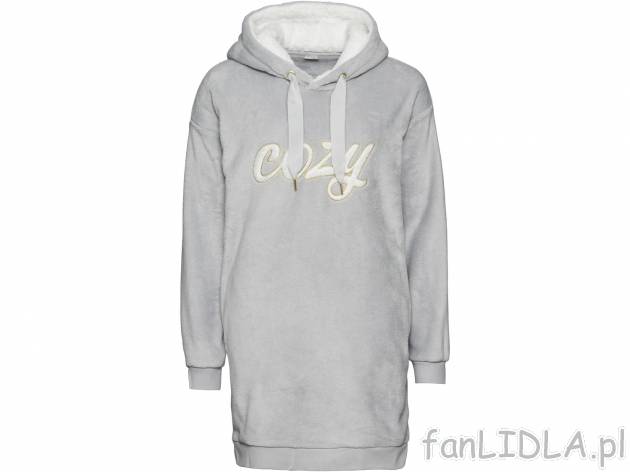 Długa bluza , cena 44,99 PLN  
-  rozmiary: XS-L
-  z miękkiego, ciepłego pluszu